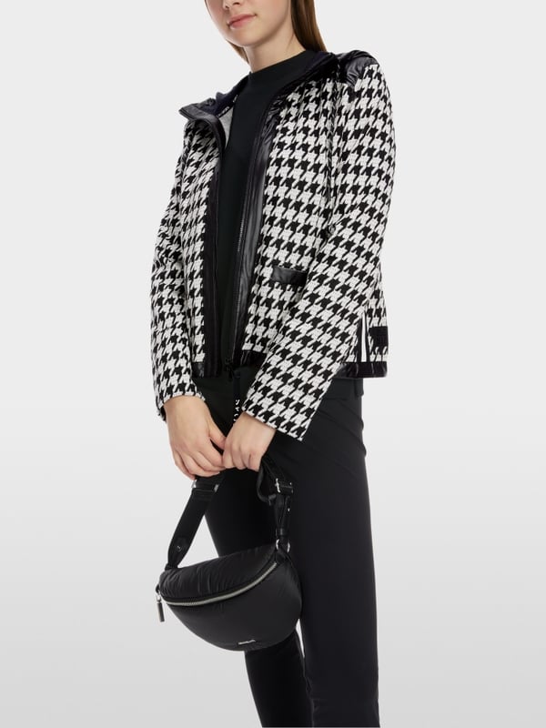 Marc Cain Chickcheck-Jacke mit Kapuze Kostenloser Versand