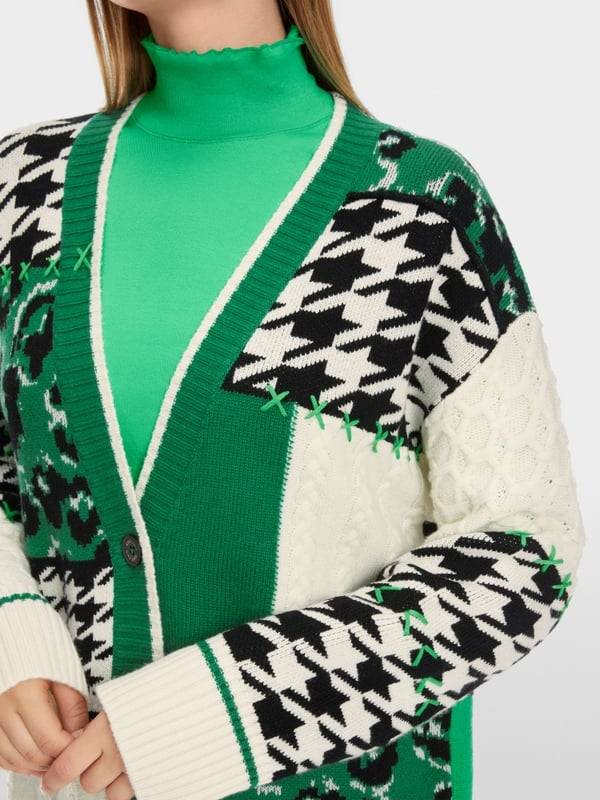 Marc Cain Muster-Mix-Cardigan aus Wolle Flash Sale
