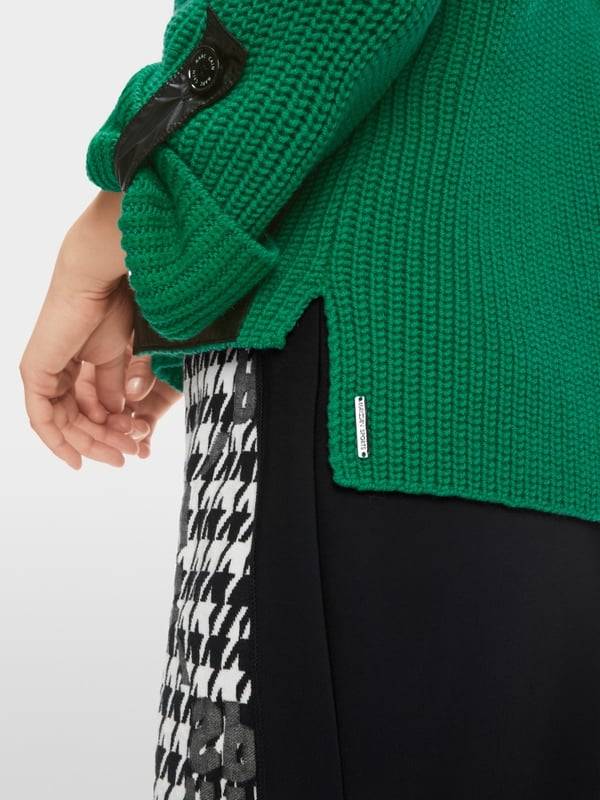 Marc Cain Shiny Patches Sweater Knitted in Germany Preisnachlass