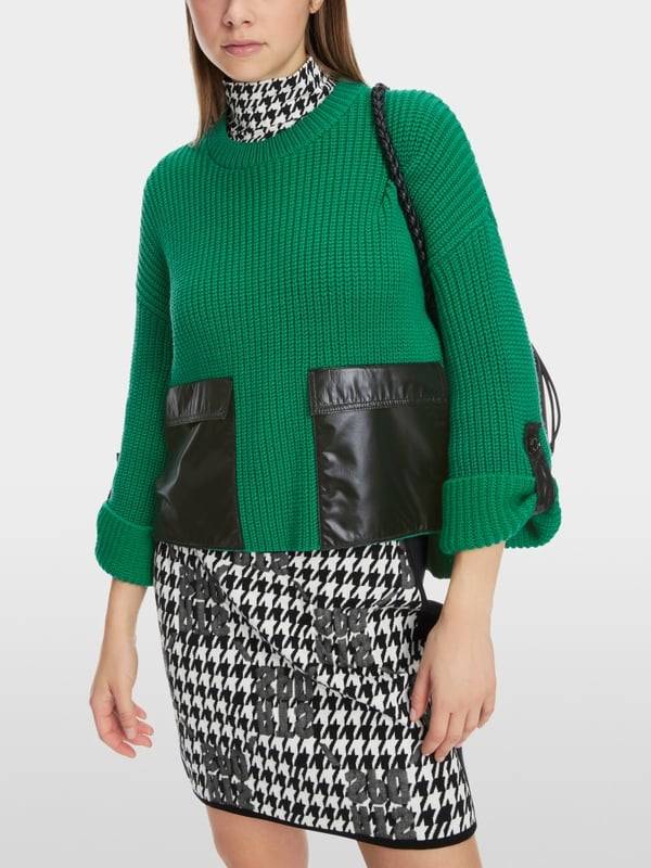 Marc Cain Shiny Patches Sweater Knitted in Germany Preisnachlass