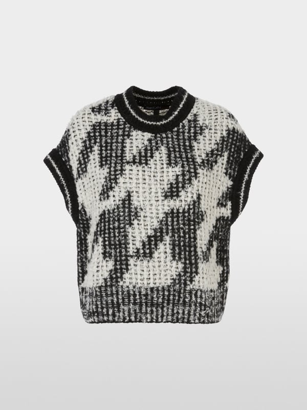 Marc Cain Chickcheck-Pullunder Knitted in Germany Valentinstagsangebot