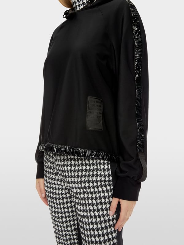 Marc Cain Kapuzen-Sweatshirt mit Vario-Ärmeln Top Angebot