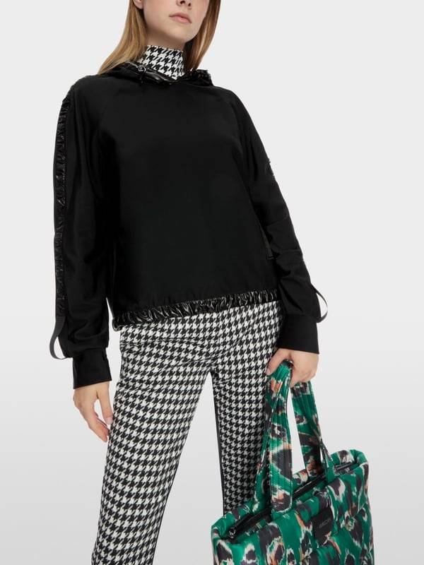 Marc Cain Kapuzen-Sweatshirt mit Vario-Ärmeln Top Angebot