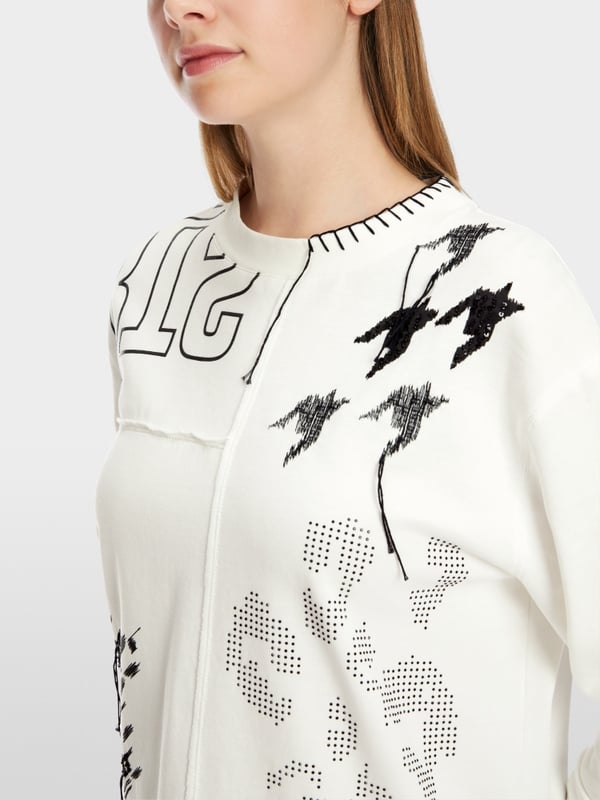 Marc Cain Sweatshirt im Muster-Mix Neueste Mode