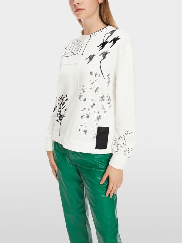 Marc Cain Sweatshirt im Muster-Mix Neueste Mode