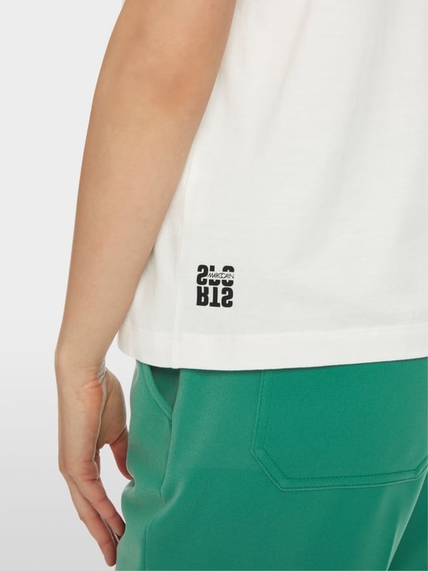 Marc Cain T-Shirt mit platziertem Chickcheck Online Outlet