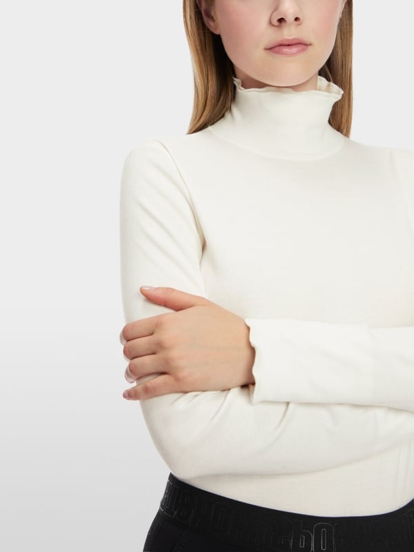Marc Cain T-Shirt mit offenkantigem Mock-Neck Bestseller