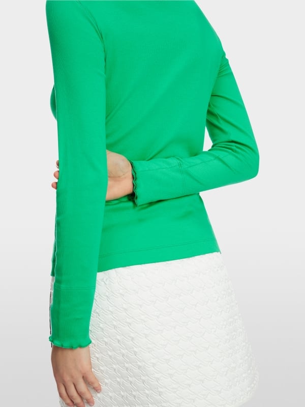 Marc Cain T-Shirt mit offenkantigem Mock-Neck Saisonale Angebote