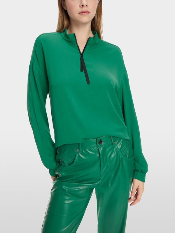 Marc Cain Schlupf-Bluse mit Reißverschluss Riesige Ersparnisse