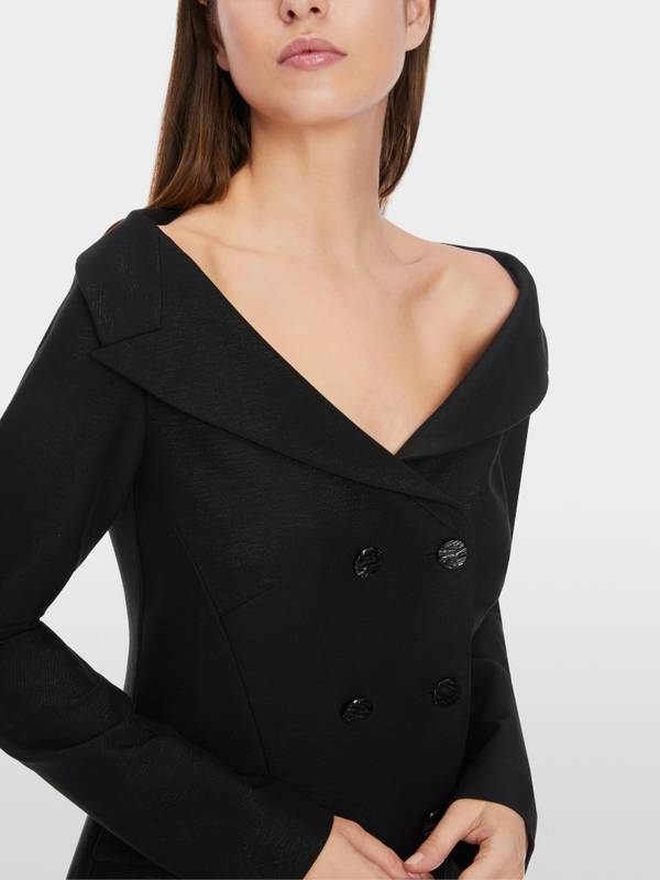 Marc Cain Dezent schimmernder Off-Shoulder-Blazer Fabrikladen
