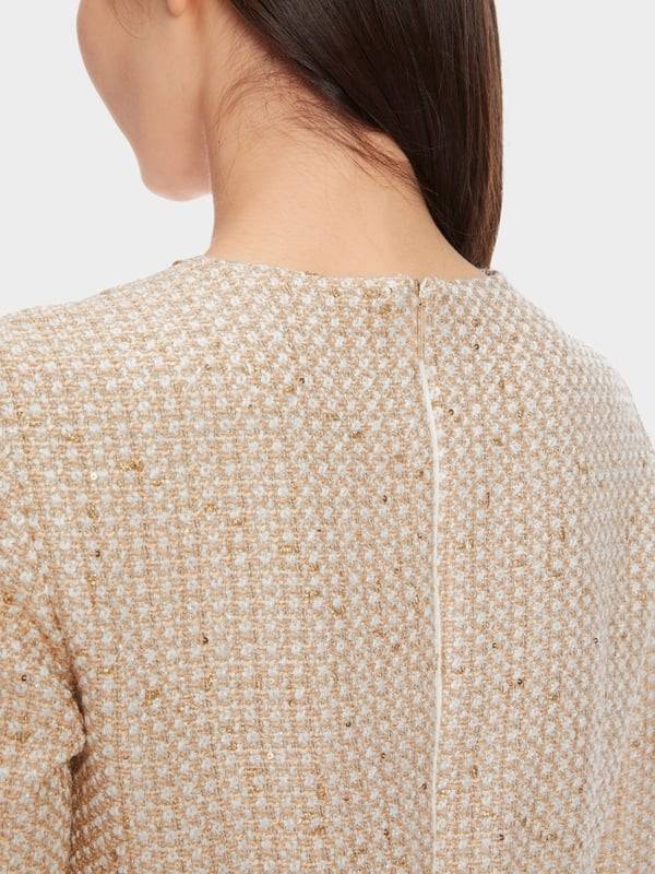 Marc Cain Glitzerndes Kleid mit Stickerei 50% Rabatt für begrenzte Zeit