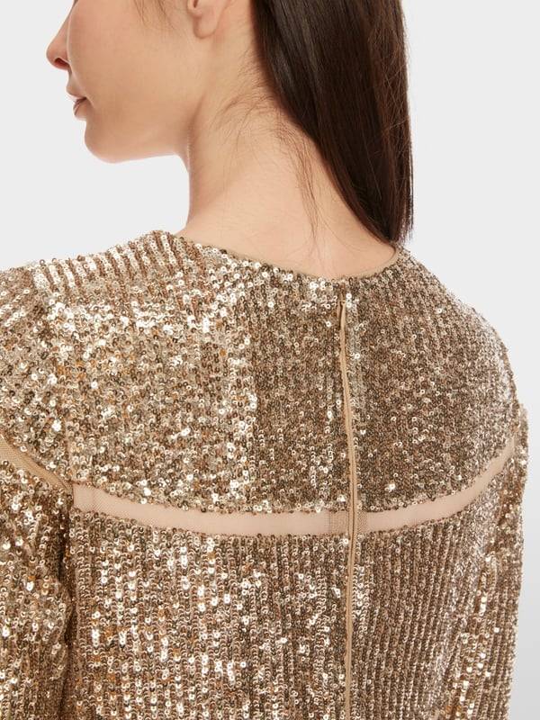 Marc Cain Langes Pailletten-Kleid Auslauf