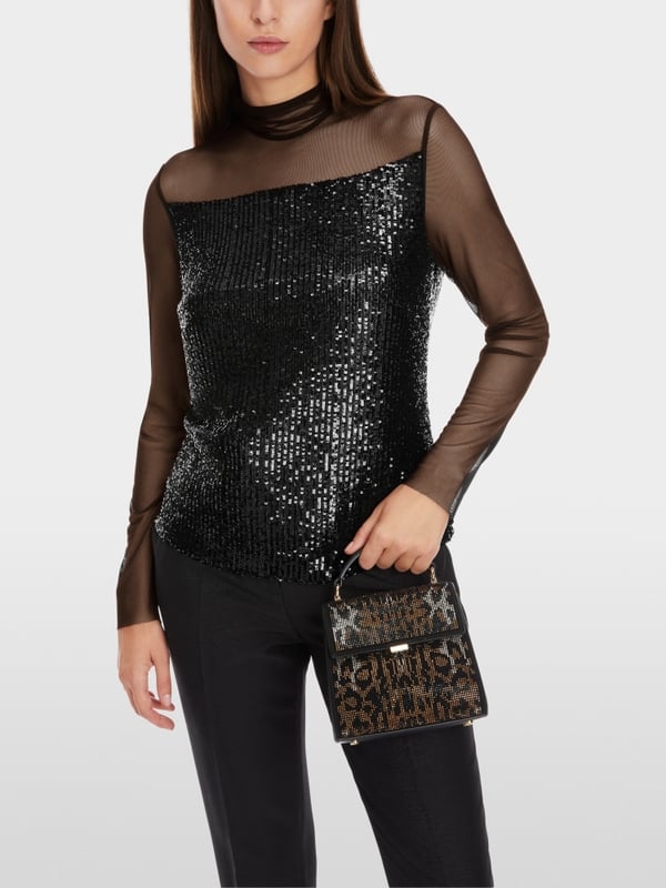 Marc Cain Schlupf-Bluse mit Pailletten Fabrikpreis