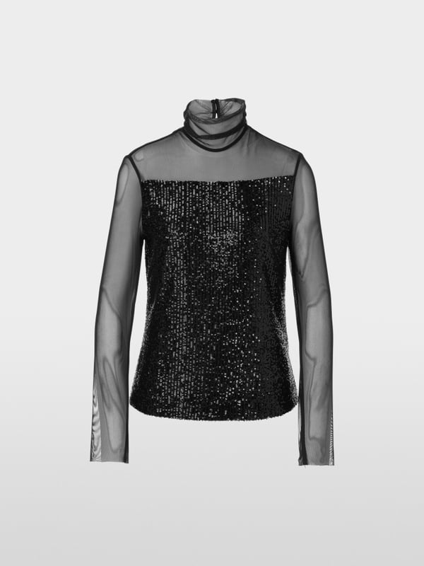 Marc Cain Schlupf-Bluse mit Pailletten Fabrikpreis