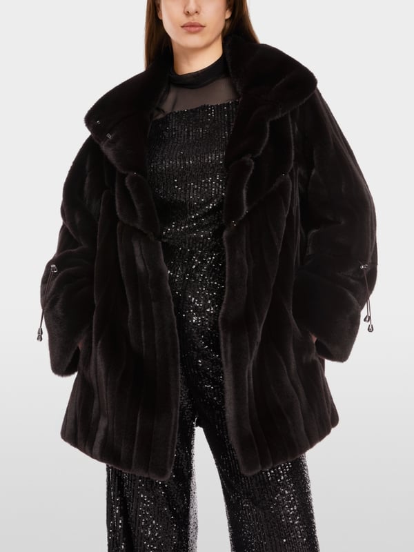 Marc Cain Outdoor-Jacke mit Fun Fur Rabatt
