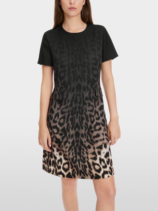Marc Cain Kurzärmliges Leo-Kleid Online Shopping