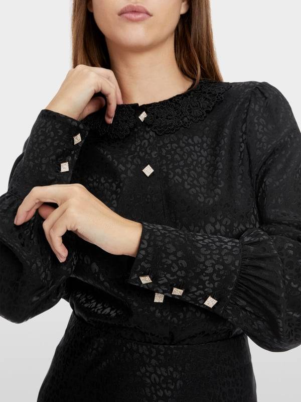 Marc Cain Bluse im Leo-Jacquard Exklusivangebot