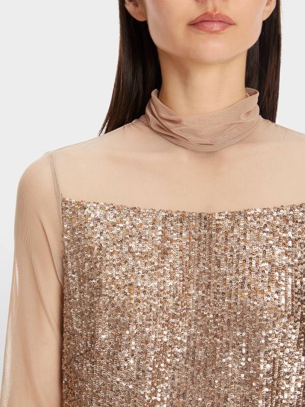 Marc Cain Schlupf-Bluse mit Pailletten Saisonschlussverkauf