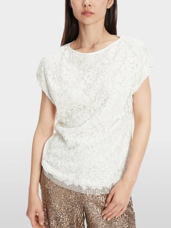 Marc Cain Voile-Bluse mit Stickerei Black Friday