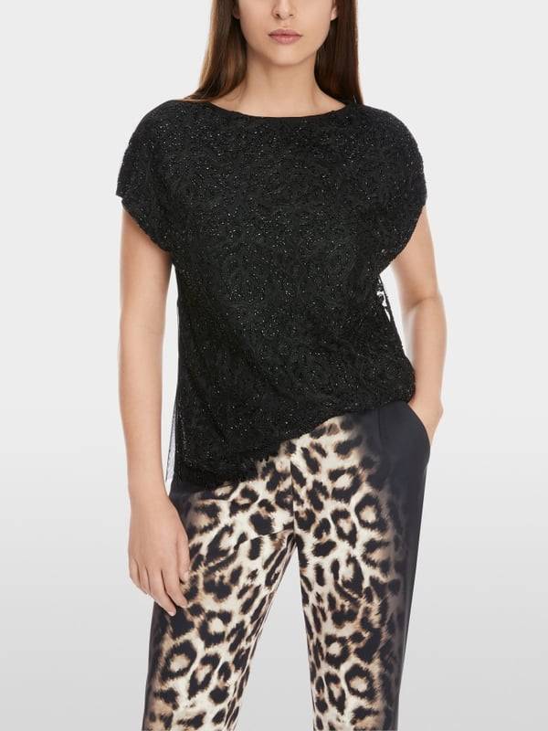 Marc Cain Voile-Bluse mit Stickerei Cyber Monday