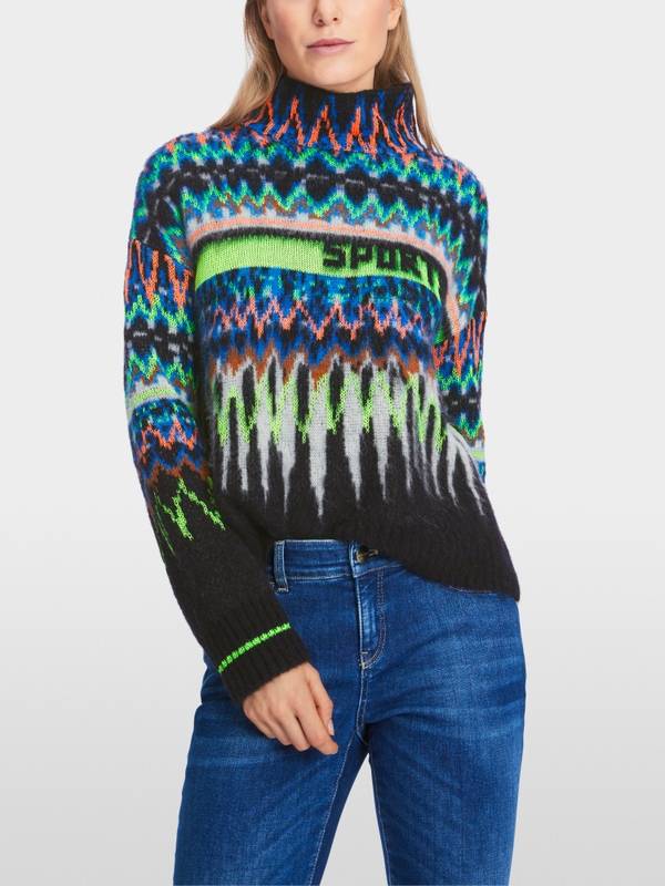 Marc Cain Jacquard-Sweater Knitted in Germany Neuheiten
