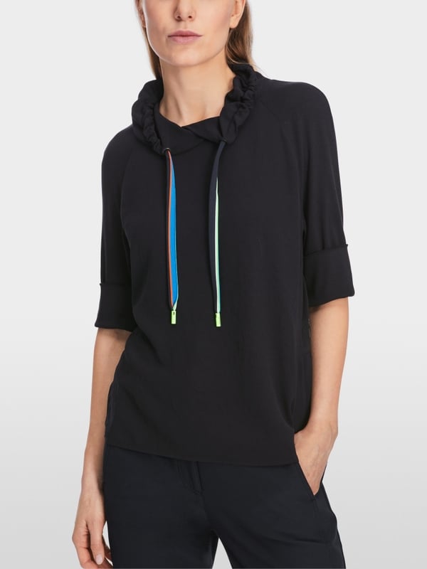 Marc Cain Raglanbluse mit Rüschendetail Saisonale Angebote