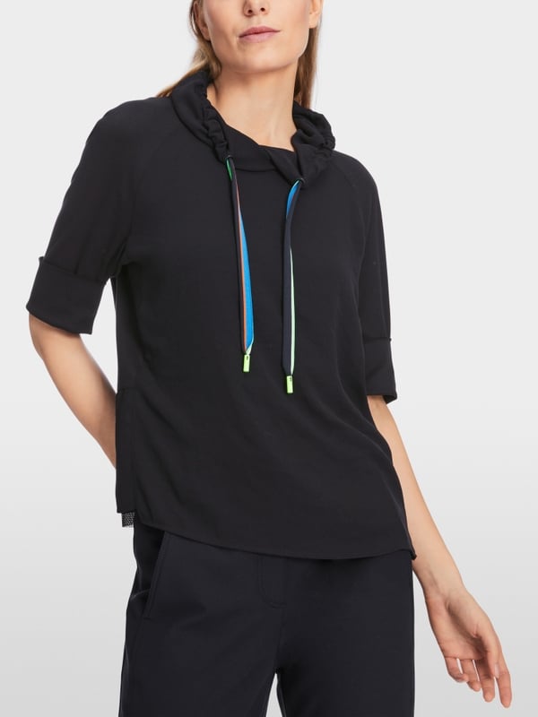 Marc Cain Raglanbluse mit Rüschendetail Saisonale Angebote