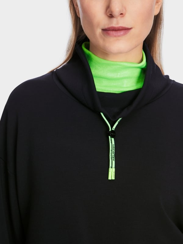 Marc Cain Oversized Sweatshirt in Materialmix Super Sparpreis