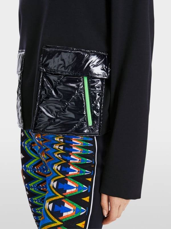 Marc Cain Oversized Sweatshirt in Materialmix Super Sparpreis