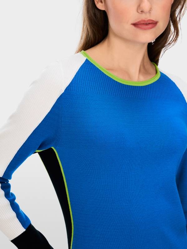 Marc Cain Mini-Strickkleid in Colorblocking Bis zu 60% Rabatt