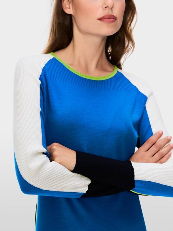 Marc Cain Mini-Strickkleid in Colorblocking Bis zu 60% Rabatt