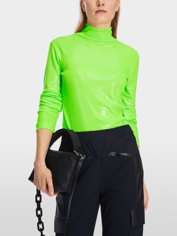 Marc Cain Longsleeve mit Glanz-Effekt Sonderangebot der Fabrik