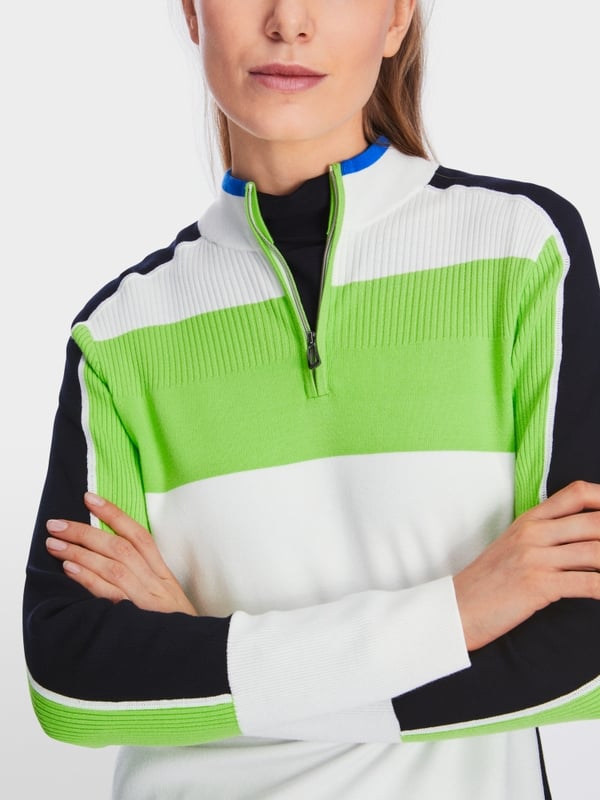 Marc Cain Sweater mit Colorblocking Nur noch ein Tag übrig