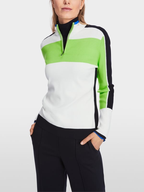Marc Cain Sweater mit Colorblocking Nur noch ein Tag übrig