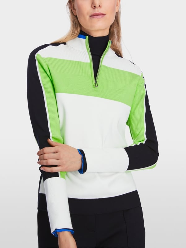 Marc Cain Sweater mit Colorblocking Nur noch ein Tag übrig