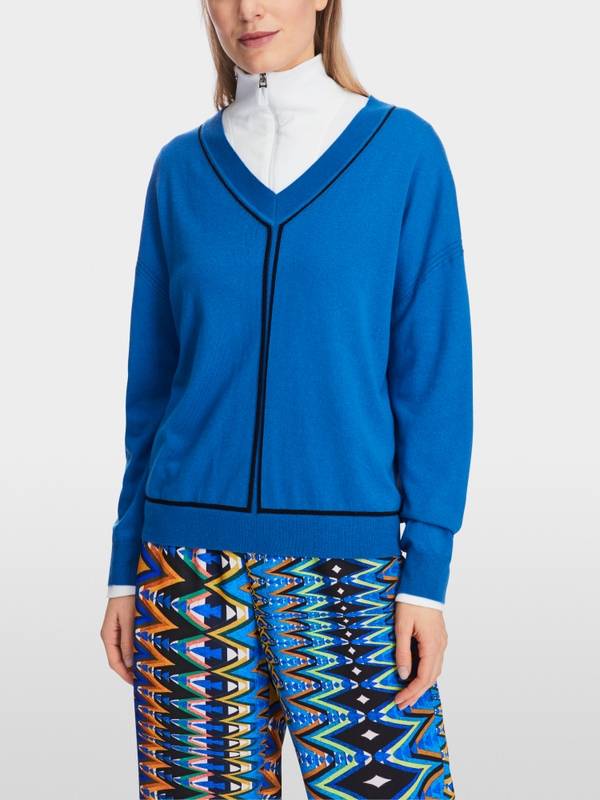 Marc Cain Sweater mit V-Neck - "Rethink Together" 2025