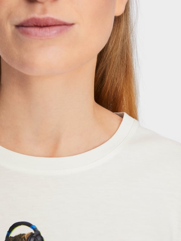Marc Cain Baumwoll-T-Shirt "Rethink Together" Schlussverkauf