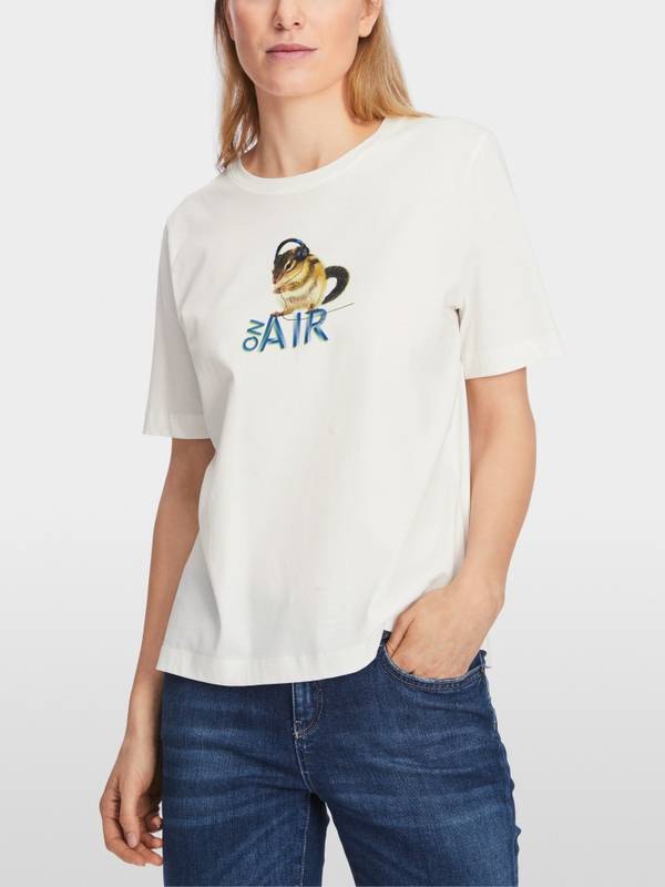 Marc Cain Baumwoll-T-Shirt "Rethink Together" Schlussverkauf