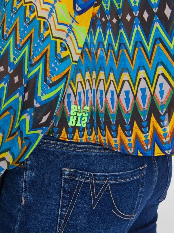 Marc Cain Weite Bluse mit Allover-Print Blitzverkäufe