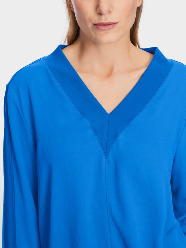 Marc Cain Lässige Bluse in Materialmix Kostenloser Versand