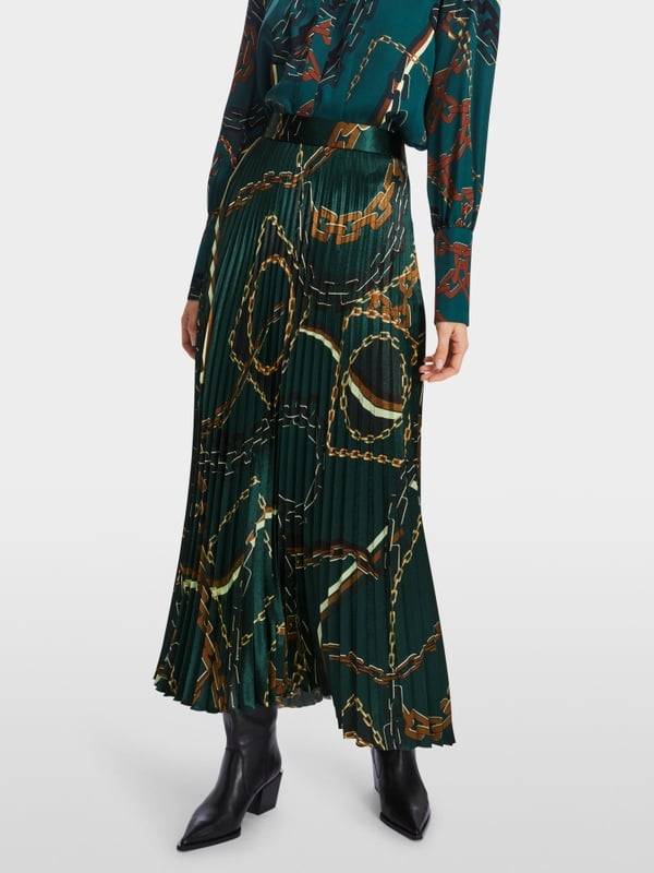 Marc Cain Plisseerock mit Ketten-Print Wochenangebot