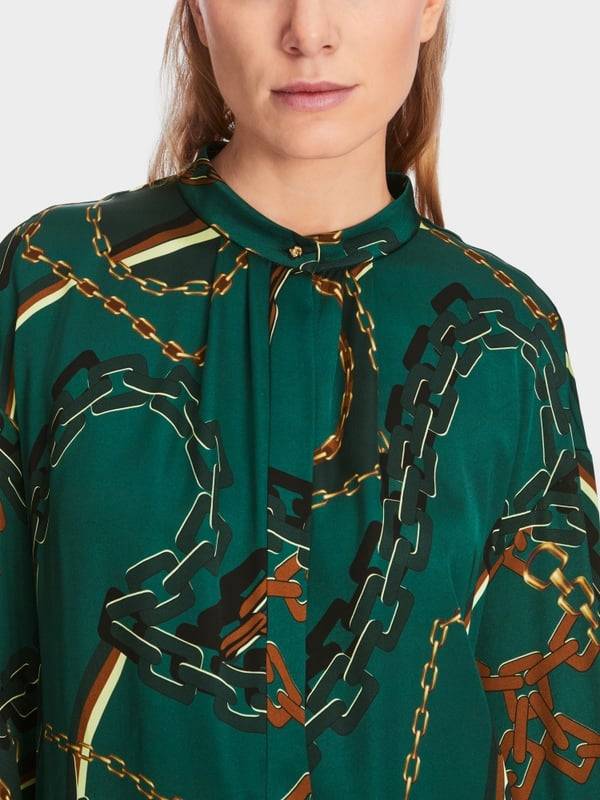 Marc Cain Bluse mit Ketten-Print Kostenlose Rückgabe