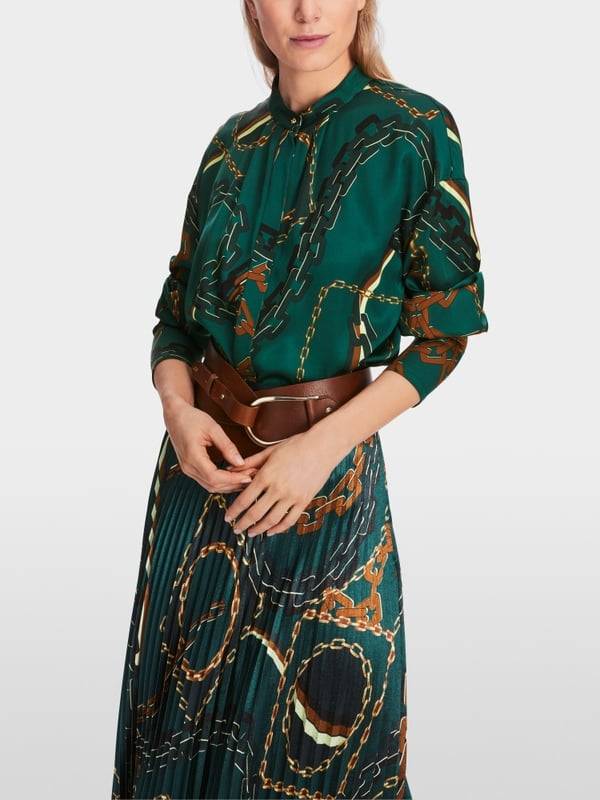 Marc Cain Bluse mit Ketten-Print Kostenlose Rückgabe