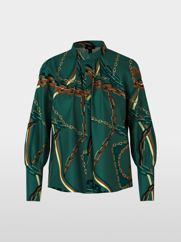 Marc Cain Bluse mit Ketten-Print Kostenlose Rückgabe