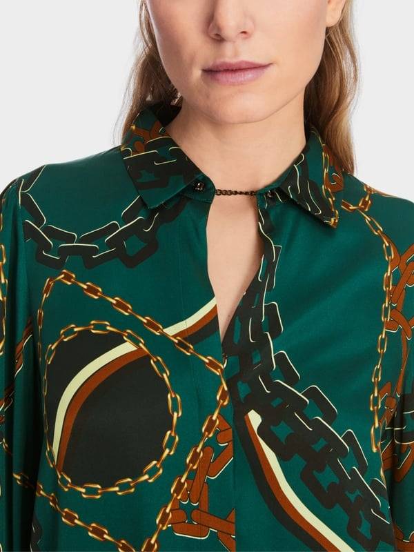 Marc Cain Seidenbluse mit Ketten-Design JETZT KAUFEN