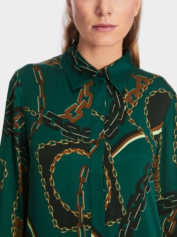 Marc Cain Hemdblusenkleid aus Seid Sonderangebot der Fabrik