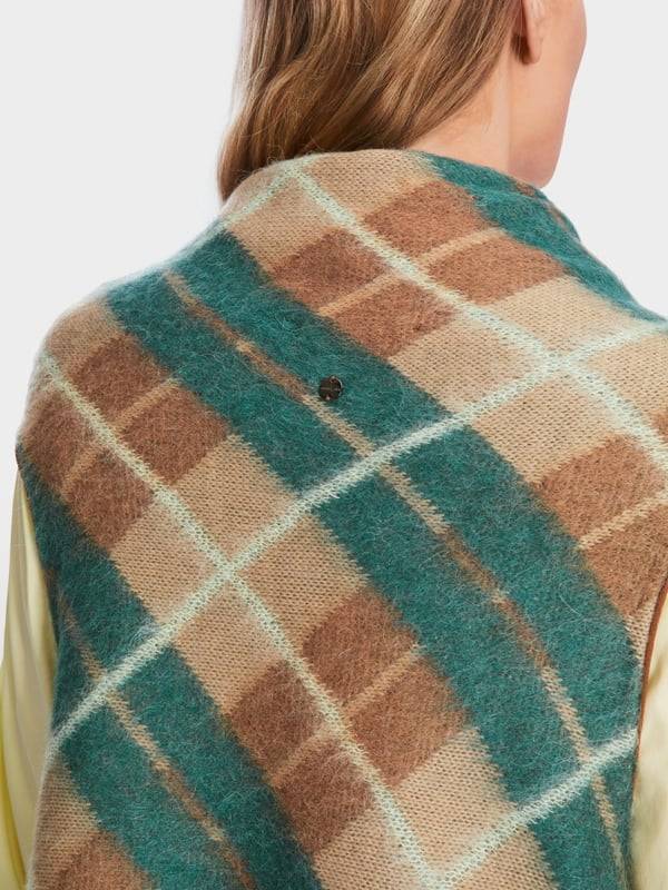 Marc Cain Karo-Cape Knitted in Germany Fabrikladen