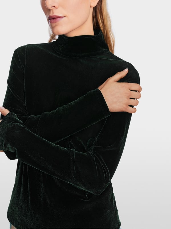 Marc Cain Figurnahes T-Shirt mit Rollkragen Flash Sale