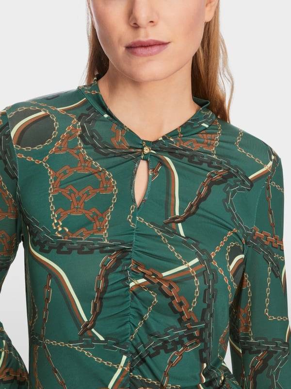 Marc Cain T-Shirt im Ketten-Print Begrenztes Angebot