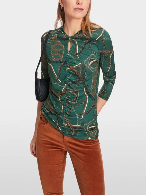 Marc Cain T-Shirt im Ketten-Print Begrenztes Angebot